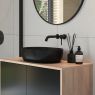 Oltens Hamnes Aufsatzwaschbecken 61x40 cm oval schwarz matt 40302300 zdj.10