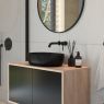 Oltens Hamnes 61x40 cm countertop washbasin oval with SmartClean coating black matte 40802300 zdj.10