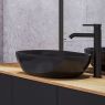 Oltens Hamnes Thin 49.5x35.5 cm countertop basin oval with SmartClean coating matte black 40819300 zdj.14