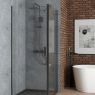 Oltens Rinnan shower door 80 cm for recessed spaces matte black/transparent glass 21207300 zdj.5