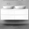 Oltens Vernal bathroom furniture set 120 cm with countertop, white gloss 68214000 zdj.3