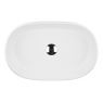 Oltens Lom countertop wash basin 55x34 cm oval with SmartClean film white 40811000 zdj.3