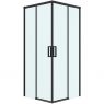 Oltens Breda shower enclosure 90x90 cm square matte black/glass 20006300 zdj.1