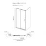 Oltens Fulla shower door 100 cm for recessed spaces 21200100 zdj.2