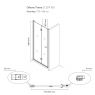 Oltens Trana shower door 80 cm for recessed spaces 21207100 zdj.2