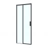 Oltens Breda drzwi prysznicowe 100 cm czarny mat/szkło przezroczyste 21213300 zdj.1