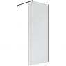 Oltens Bo Walk-In ścianka prysznicowa 110 cm czarny mat/szkło przezroczyste 22003300 zdj.1