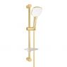 Oltens Driva EasyClick (S) Alling 60 shower set with soap dish glossy gold/white 36005080 zdj.1