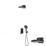 Oltens Hadsel set podomítkové vanové a sprchové baterie s dešťovou sprchou Regna a 3funkční sprchovou hlavicí Luva EasyClick, matná černá 36029300 zdj.3