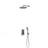 Sada Oltens Hadsel podomítková baterie s hlavovou sprchou Vindel a sprchovým setem Tinde, grafit 36042400 zdj.1