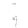 Oltens Onega concealed bath and shower mixer set with Regna rain shower head and Luva EasyClick 3-function hand shower, chrome 36070100 zdj.2