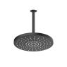 Oltens Alvo Aera deszczownica 30 cm okrągła z ramieniem sufitowym czarny mat 36096300 zdj.1