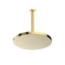 Oltens Alvo Aera deszczownica 30 cm okrągła z ramieniem sufitowym złoty połysk 36096800 zdj.1