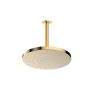 Oltens Pluva Aera deszczownica 25 cm okrągła z ramieniem sufitowym złoty połysk 36097800 zdj.1