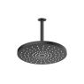Oltens Alvo Aera 30 cm round shower head with ceiling arm, matt black 36098300 zdj.1