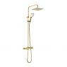 Oltens Atran (S) thermostatic shower set with square rainshower head gold gloss 36501800 zdj.1