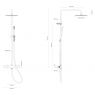 Oltens Boran thermostatic shower set with round rain shower head chrome finish 36502100 zdj.2