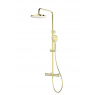 Oltens Vatten Numa nástěnná vanová a sprchová souprava s termostatickou baterií a hlavovou sprchou, zlatá 36507800 zdj.2
