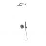 Set of Oltens Molle flush-mounted mixer tap with 30 cm Vindel rainfall shower head, the shower set included, graphite 36600400 zdj.1