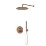 Oltens Hamnes set: concealed mixer tap with 30 cm Vindel rain shower head and Ume hand shower, brushed copper, 36607610 zdj.1