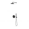 Oltens Hamnes flush-mounted mixer tap with 22 cm Atran rainfall shower head and Ume shower set, matte black finish 36615300 zdj.1