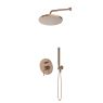 Oltens Molle concealed bath and shower mixer set with a 25 cm Pluva rain shower head and a Ume shower head in brushed copper 36639610 zdj.1