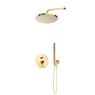 Oltens Molle concealed bath and shower mixer set with a 25 cm Pluva rain shower head and a Ume shower head, glossy gold, 36639800 zdj.1