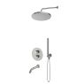 Oltens Katla set: concealed thermostatic mixer with Molle bath spout, 25 cm Pluva rain shower head and Ume hand shower, nickel finish 36641910 zdj.1