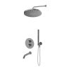 Oltens Katla set: concealed thermostatic mixer with Molle bath spout, 30 cm Alvo rain shower head and Ume graphite shower head 36642400 zdj.1