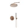Oltens Hamnes set: concealed mixer tap with 30 cm Alvo rain shower head and Ume shower head, brushed copper, 36644610 zdj.1
