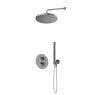 Oltens Katla set: concealed thermostatic mixer with a 25 cm Pluva rain shower head and a graphite Ume hand shower – 36647400 zdj.1