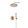 Oltens Katla-Set: Thermostat-Unterputzarmatur mit 30-cm-Regendusche „Alvo“ und Handbrause „Ume“ in gebürstetem Kupfer, Art.-Nr. 36648610 zdj.1