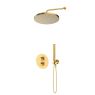 Oltens Katla set: concealed thermostatic mixer with 30 cm Alvo rain shower head and Ume shower head, brushed gold, 36648810 zdj.1