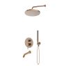 Oltens Molle set: concealed mixer tap with bath spout, featuring a 25 cm Pluva rain shower head and a Ume hand shower in brushed copper, 36652610 zdj.1