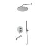 Oltens Molle-Set: Unterputzarmatur mit Wannenauslauf, 25 cm Pluva-Regendusche und Ume-Handbrause, Nickel 36652910 zdj.1