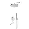 Oltens Molle set: concealed mixer tap with bath spout, featuring a 30 cm Alvo rain shower head and a Ume hand shower, chrome 36653100 zdj.1
