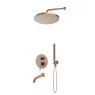 Oltens Molle set: concealed tap with bath spout, featuring a 30 cm Alvo rain shower head and a Ume hand shower in brushed copper, 36653610 zdj.1