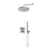 Zestaw Oltens Onega (S) bateria wannowo-prysznicowa podtynkowa termostatyczna z deszczownicą 25 cm Pluva i kompletem prysznicowym Ume nikiel 36657910 zdj.1