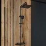Oltens Atran (S) Thermostat-Duschgarnitur mit Regenduschkopf quadratisch Schwarz matt 36501300 zdj.5