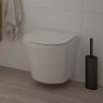 Satz Oltens Jog Kort wandmontiertes PureRim-Toilettenbecken mit langsam schließendem Toilettensitz Ovan Slim 42029000 zdj.3