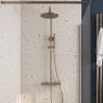 Oltens Molle Numa wall-mounted bath and shower set with rain shower head, brushed copper 36506610 zdj.6