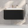 Oltens Hamnes bathroom furniture set 80 cm with countertop, black matte/oak 68672300 zdj.5
