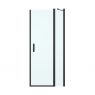 Oltens Verdal sprchový kout 90x100 cm, obdélníkový, dveře se zástěnou, matná černá/průhledné sklo, 20208300 zdj.4
