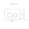 Oltens Lule WC flush button black matte/chrome 57102300 zdj.2