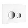 Oltens Lule przycisk spłukujący do WC szklany biały/chrom 57201010 zdj.1