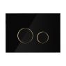 Oltens Lule glass flush button for toilet black/gold matt/black 57203300 zdj.3