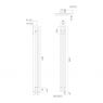 Oltens Stang (e) bathroom radiator 180x15cm, electric, brushed copper 55111610 zdj.2