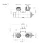 Oltens Varmare Ventil single-hole thermostatic set for radiators, right-hand type, matte black 55906300 zdj.2