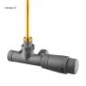 Oltens Varmare Ventil single-hole thermostatic set for radiators, right-hand type, graphite 55906400 zdj.7