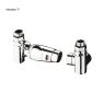 Oltens Varmare Ventil thermostatic set for radiators with a tee connector, left-hand type, chrome finish, 55913100 zdj.3